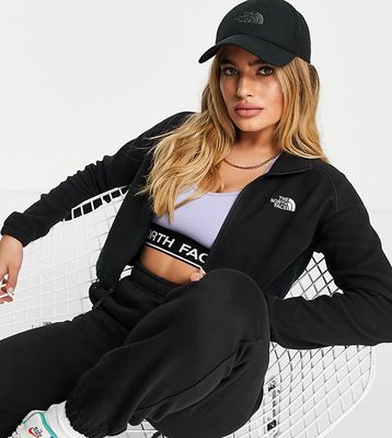 The North Face Glacier full zip cropped fleece in black Exclusive at ASOS