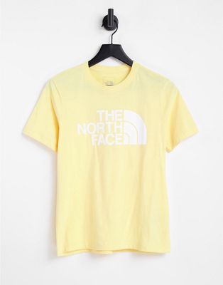The North Face Half Dome chest print T-shirt in yellow