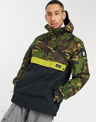 Planks Happy Days anorak ski jacket in camo-Multi