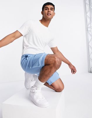Topman cargo jersey shorts in blue - part of a set-Blues