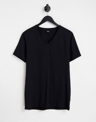 Hugo Boss V neck lounge t-shirt in black