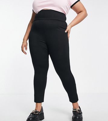 Simply Be high waisted pants leggings in black