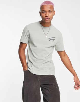 Tommy Jeans signature logo T-shirt in light green