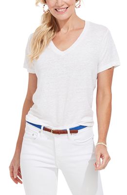 Vineyard Vines Linen T-Shirt in White Cap