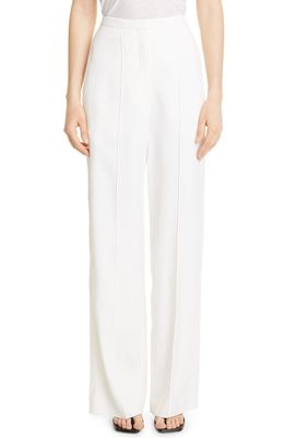 Toteme Wide Leg Suiting Trousers in Bone
