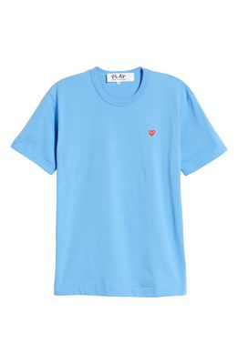 COMME DES GARCONS PLAY Small Heart Cotton T-Shirt in Blue
