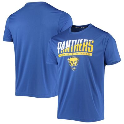 Men's Champion Royal Pitt Panthers Wordmark Slash T-Shirt