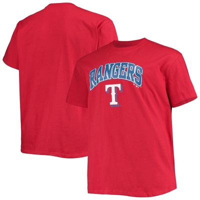 PROFILE Men's Red Texas Rangers Big & Tall Secondary Logo T-Shirt