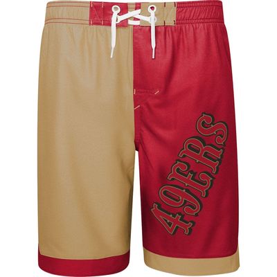 Outerstuff Youth Gold/Scarlet San Francisco 49ers Conch Bay Board Shorts