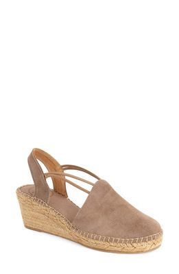 Toni Pons 'Tremp' Slingback Espadrille Sandal in Taupe Suede