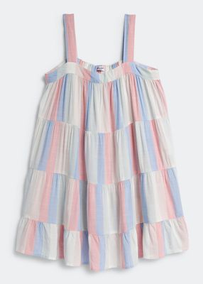 Girl's Adorn Striped Dress, Size 7-14