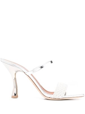 Malone Souliers 100mm double-strap sandals - Silver