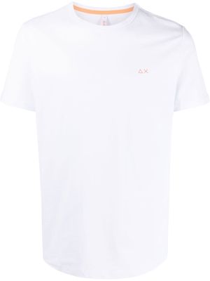 Sun 68 embroidered-logo cotton T-Shirt - White