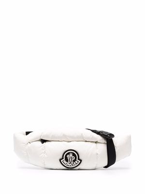 Moncler logo-patch belt bag - White