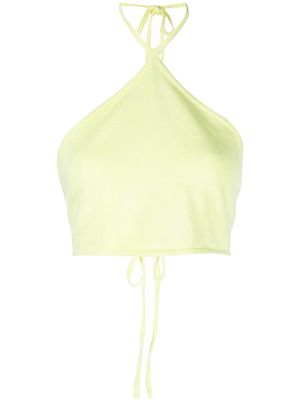 Victor Glemaud halterneck knitted top - Green