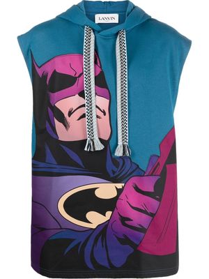 LANVIN x Batman graphic-print sleeveless hoodie - Blue