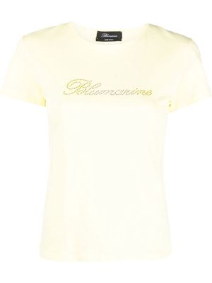 Blumarine logo crew-neck T-shirt - Yellow