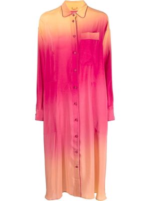F.R.S For Restless Sleepers gradient-effect silk dress - Pink