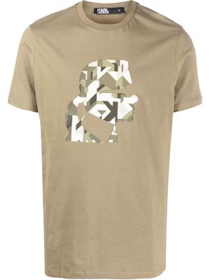 Karl Lagerfeld graphic logo-print cotton T-shirt - Green