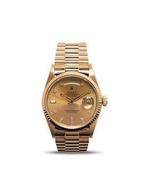 Rolex 1986 pre-owned Oyster Perpetual Day-Date 34mm - Gold