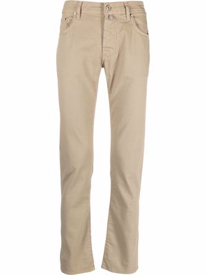 Jacob Cohen cotton-blend straight-leg trousers - Neutrals
