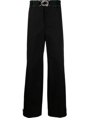 Bottega Veneta buckle detail straight-leg trousers - Black