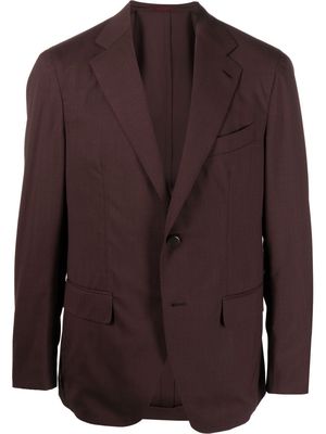 Caruso single-breasted wool blazer - Red