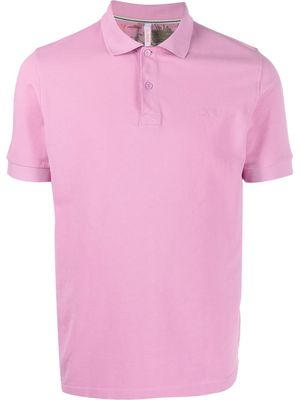 Sun 68 fine-knit cotton polo top - Pink