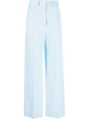 Casablanca high-waisted wide-leg trousers - Blue