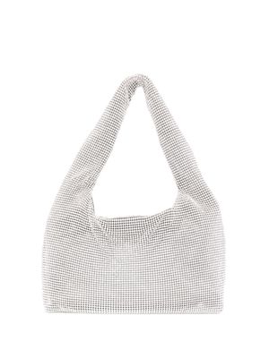Kara Crystal Mesh crystal-embellished shoulder bag - Silver