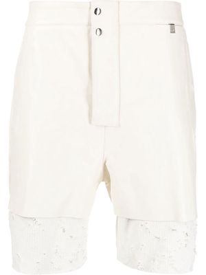 1017 ALYX 9SM layered-effect leather shorts - Neutrals