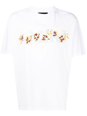 AMIRI hibiscus logo-print T-shirt - White
