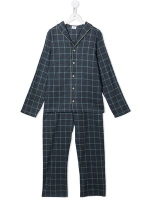 Amiki TEEN check-print pyjama set - Blue