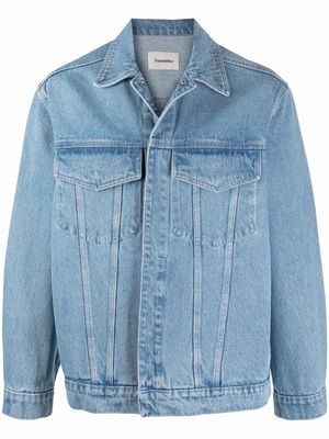 Nanushka concealed front denim jacket - Blue