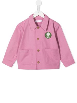 Rejina Pyo Riley logo-patch denim jacket - Pink