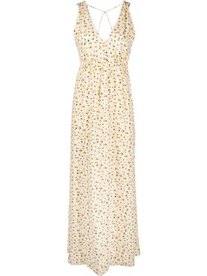 Ba&Sh Becky graphic-print dress - Neutrals