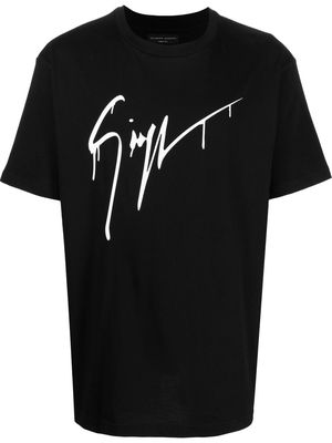 Giuseppe Zanotti logo-print cotton T-Shirt - Black