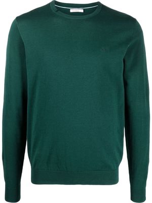 Sun 68 fine-knit embroidered-logo jumper - Green