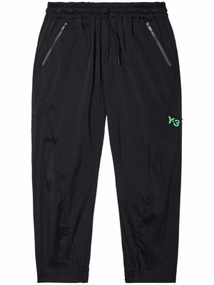 Y-3 high-waisted tapered track trousers - Black