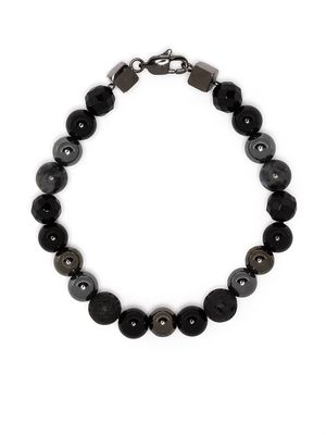 Northskull Mixed Dark Matter gemstone bracelet - Black