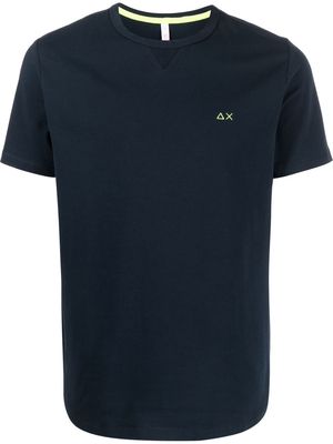 Sun 68 embroidered-logo cotton T-Shirt - Blue