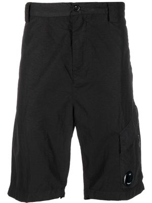C.P. Company logo-patch Bermuda shorts - Black