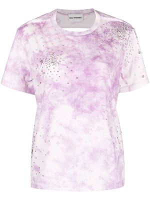DES PHEMMES tie dye-print short-sleeved T-shirt - Purple