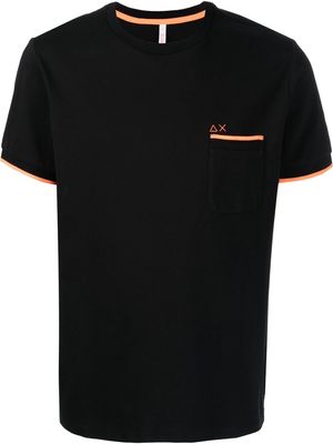 Sun 68 embroidered-logo T-shirt - Black