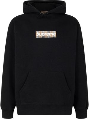 Supreme x Burberry box-logo hoodie "SS22" - Black