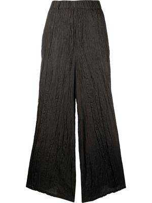 Alysi pleated silk wide leg trousers - Grey