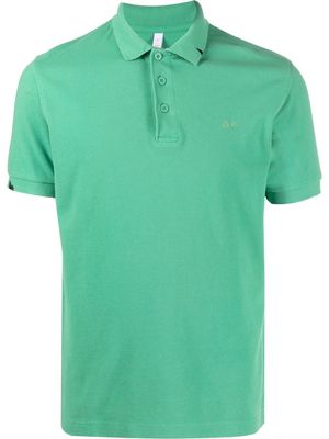 Sun 68 embroidered-logo cotton polo shirt - Green