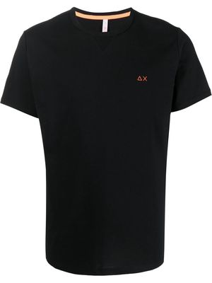 Sun 68 embroidered-logo cotton T-Shirt - Black