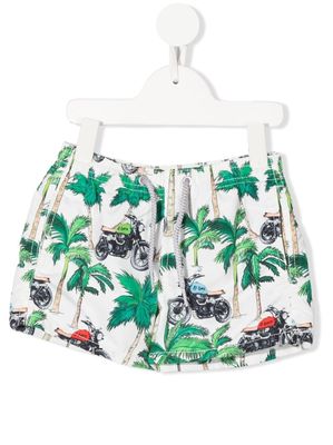 MC2 Saint Barth Kids graphic-print swim shorts - White