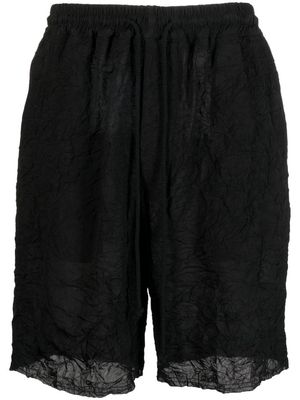 Song For The Mute Raw Elasticated shorts - Black